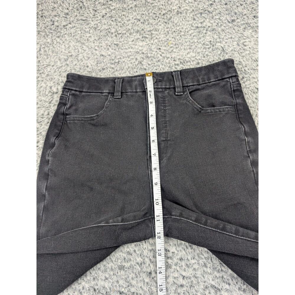 American Eagle Jeans Women 4 Black Distressed Denim Curvy Super Hi Rise Jegging - Picture 8 of 11